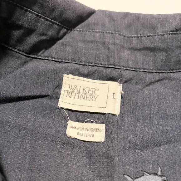 Walker Refinery Shark Print Button Up Shirt Mens Size Large - Picture 4 of 16